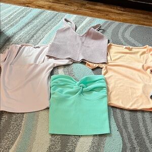 Girls Mint Twist Ribbed Tube Top - Stylish Summer Staple